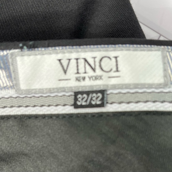Vinci New York Mens Flat Front Adjustable Dress Pants Size 32x32 Silicone Band - Picture 9 of 11